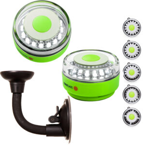Navisafe Portable Navilight 360&deg; 2NM Rescue - Glow In The Dark - Green w/Bendable Suction Cup Mount