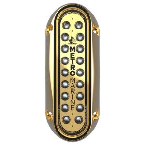 Metro Marine High-Output Elongated Vertical Mount Light w/Intelligent Monochromatic LED's - Aqua, 45&deg; Beam