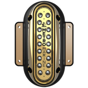 Metro Marine High-Output Vertical Surface Mount Light w/Intelligent Monochromatic LED's - Aqua, 45&deg; Beam