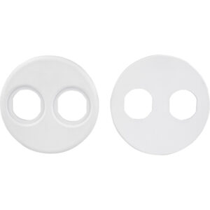 84470Sea-Dog 4" Gauge Power Socket Adapter Mounting Plate - White