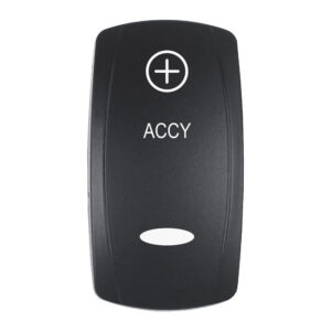 Pacer Actuator - 'ACCY' f/V Series Contura Switches - Black - Laser Etched (Top/Bottom Light)