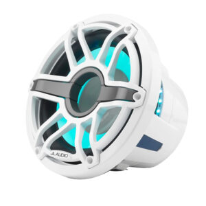 JL Audio M6 10" Marine Infinite-Baffle Subwoofer w/Gloss White Sport Grille & Transflective&trade; LED Lighting - M6-10IB-S-GwGw-i-4