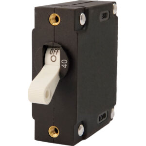 Egis A Series White Toggle Panel Mount Circuit Breaker - Single Pole 40A