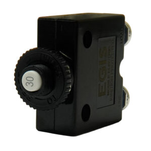 Egis 30A Push Button Panel Mount Circuit Breaker - Screw Terminals