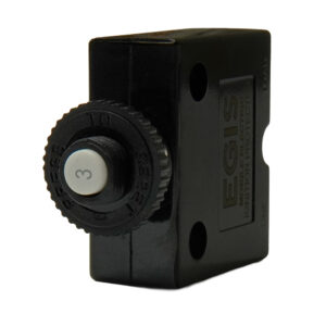 Egis 3A Push Button Panel Mount Circuit Breaker - Spade Terminal