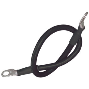 Ancor Battery Cable Assembly, 2 AWG (34mm²) Wire, 5/16" (7.93mm) Stud, Black - 18" (45.7cm)