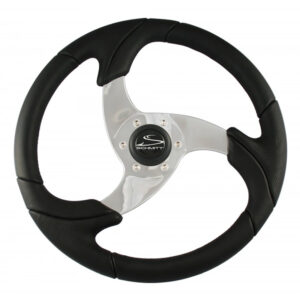 Schmitt Marine Folletto 14.2" Wheel - Black Polished Polyurethane - 3/4" Tapered Shaft w/Black Center Cap