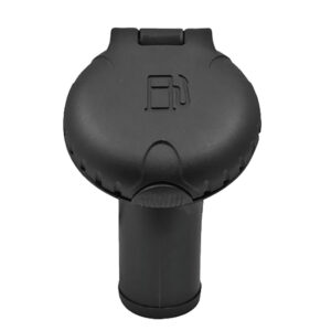 Attwood Deck Fill f/Carbon Canister System - Angled Body & Scalloped Black Plastic Cap