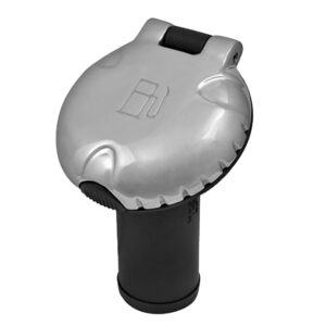 Attwood Deck Fill f/Carbon Canister System - Angled Body & Scalloped Chrome Cap